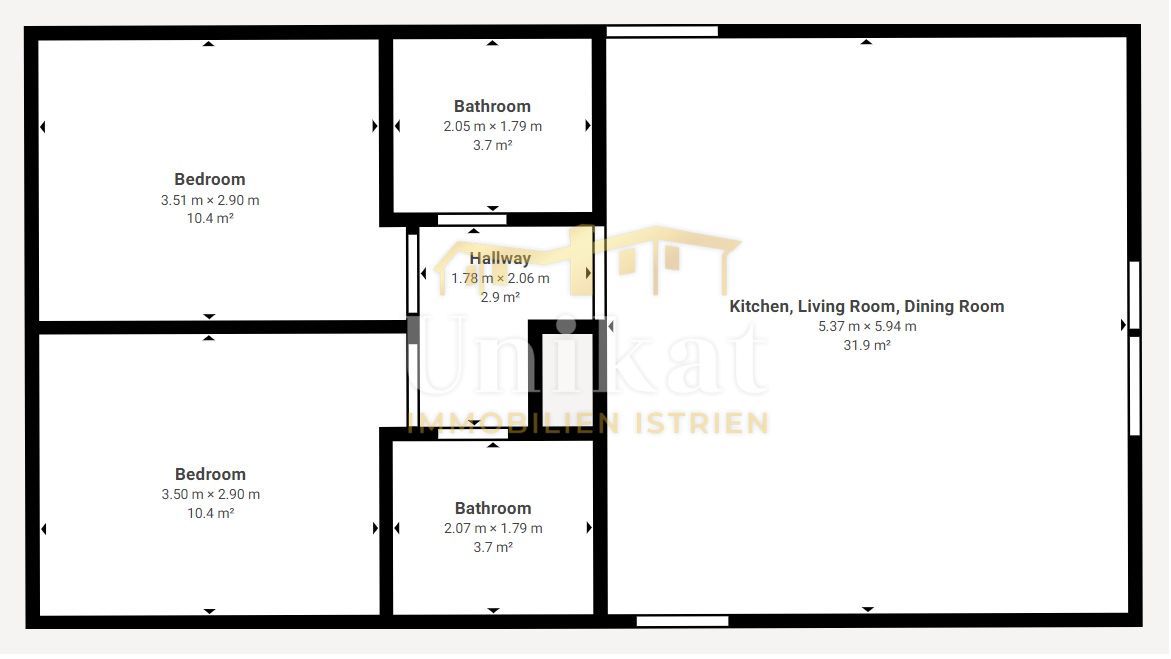 Appartamento con 2 camere da letto nelle immediate vicinanze di Poreč